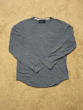 Abercrombie & Fitch Blue Striped Soft Long Sleeve